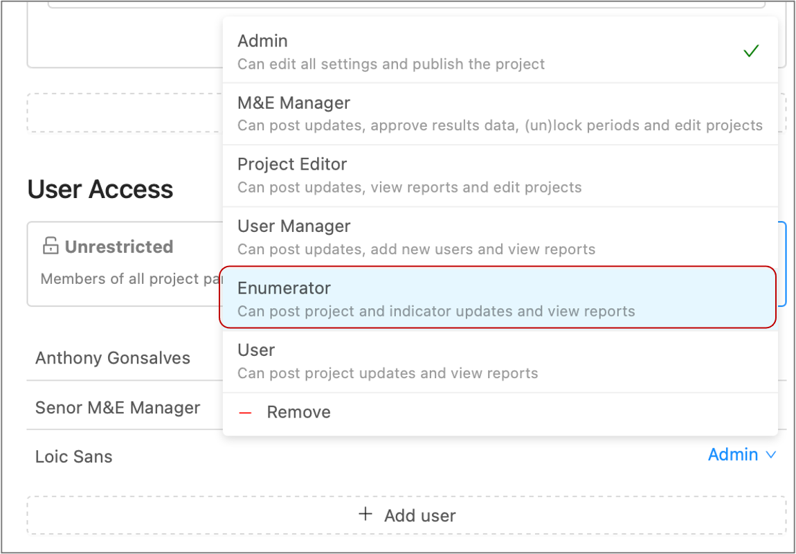 Adding an Enumerator to a Project