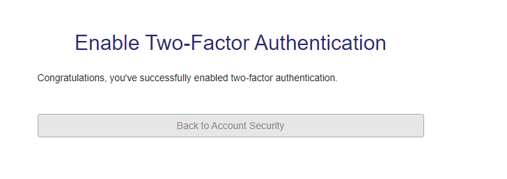 Enabling two-factor authentication